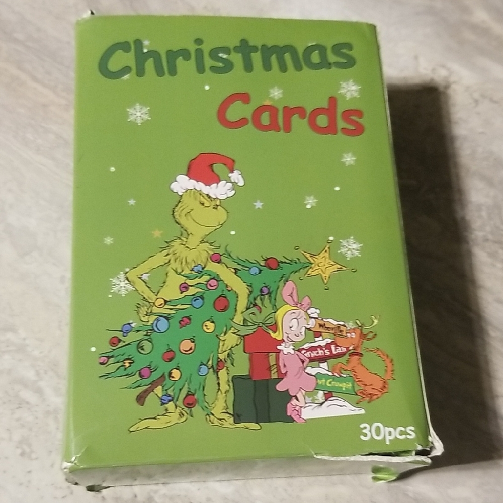 Grinch Christmas Cards Set